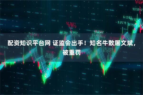 配资知识平台网 证监会出手！知名牛散屠文斌，被重罚